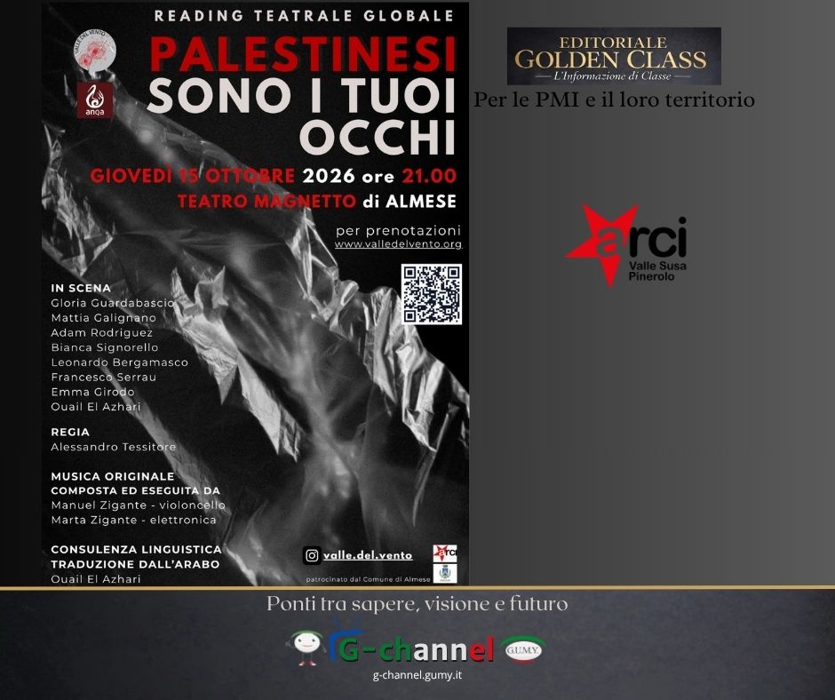 “Palestinesi sono i tuoi occhi”: ad Almese la poesia diventa voce di solidarietà